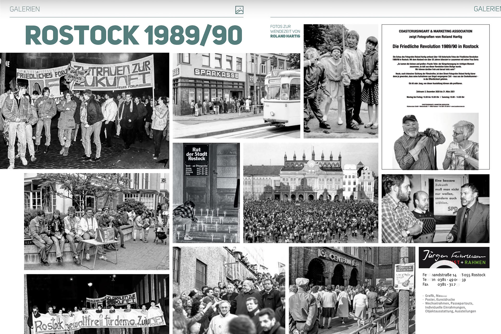 Fotoausstellung Die Friedliche Revolution 1989/90 in Rostock