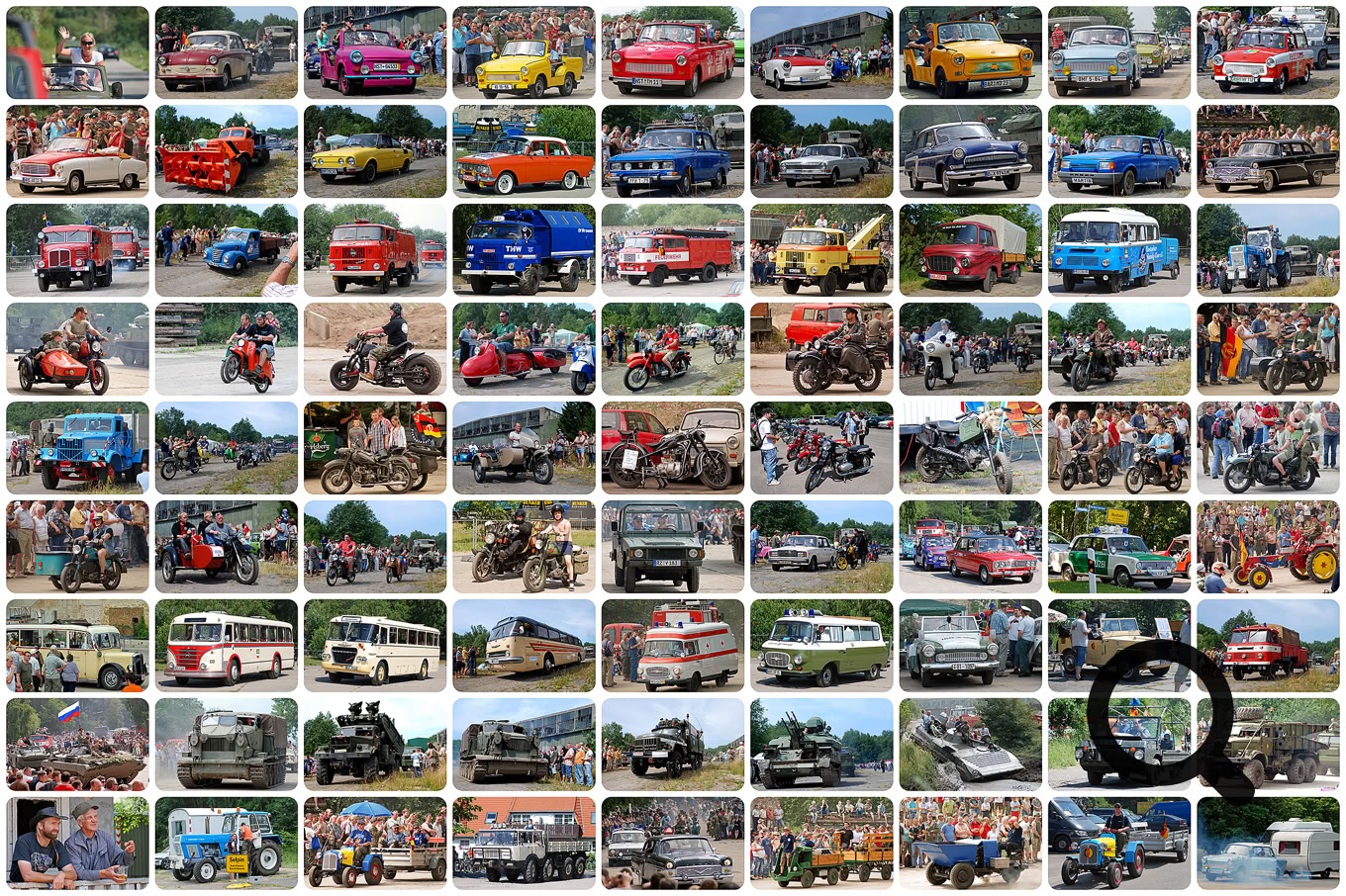 Das jährlich stattfindende Ostblock-Fahrzeugtreffen in Pütnitz bei Ribnitz-Damgarten ist eine Reise wert.